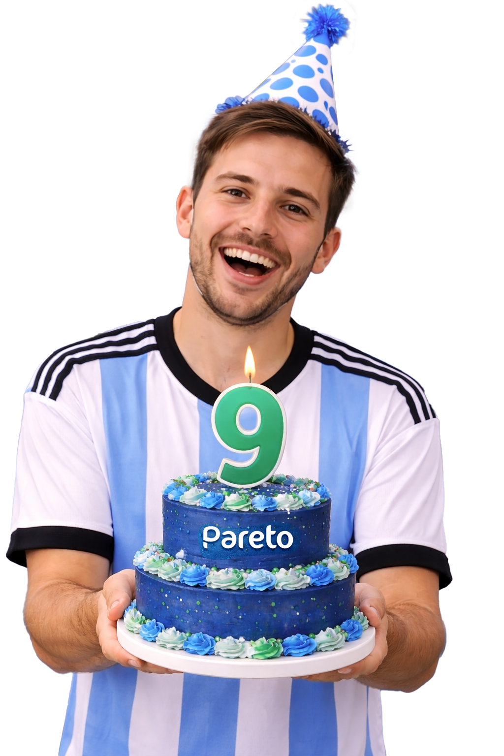 Hincha con torta Pareto