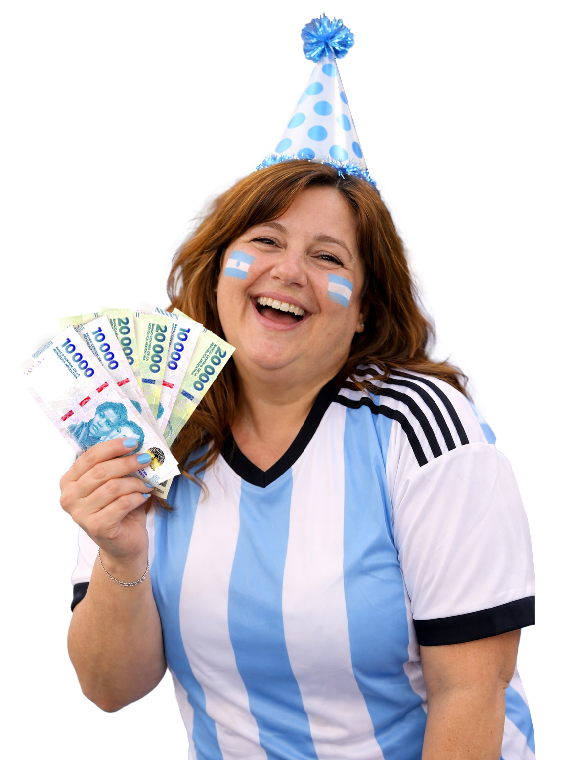 Hincha con billetes